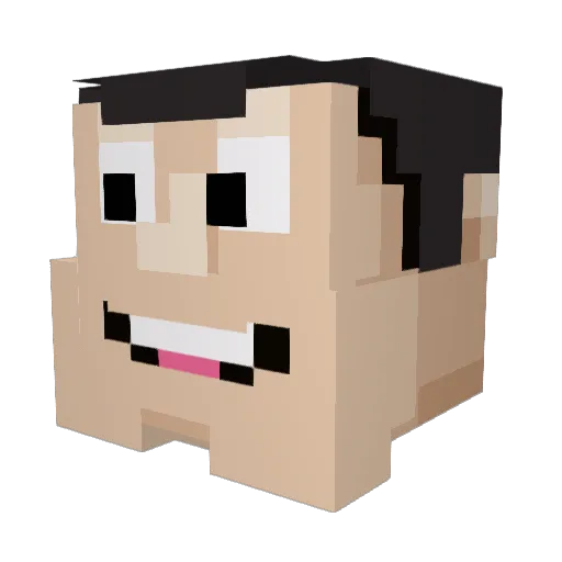 Xelnox Minecraft avatar head, 3D render