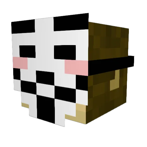 Xelocks Minecraft avatar head, 3D render