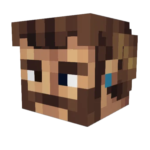 Xelomm Minecraft avatar head, 3D render