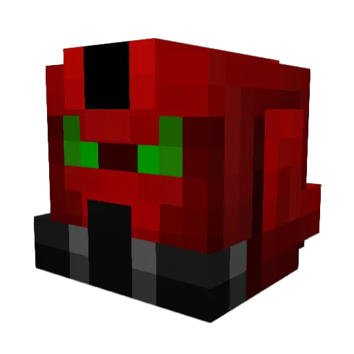 Xeluki Minecraft avatar head, 3D render