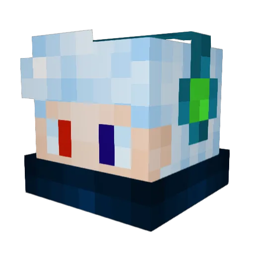 Xelusek Minecraft avatar head, 3D render
