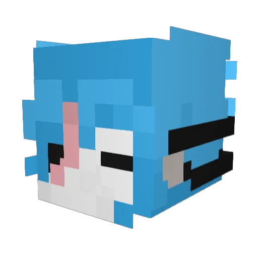 XemKai Minecraft avatar head, 3D render