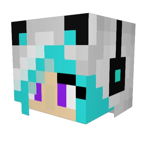 XemeMh2 Minecraft avatar head, 3D render