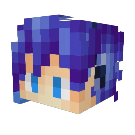Xemnaz Minecraft avatar head, 3D render