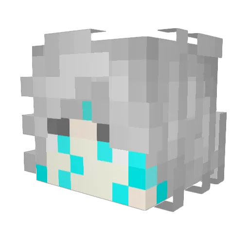 Xen67 Minecraft avatar head, 3D render