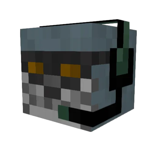 XenMetal Minecraft avatar head, 3D render