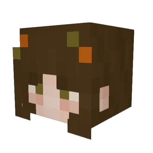 XenaArena Minecraft avatar head, 3D render