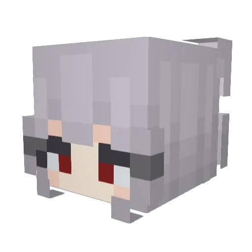 Xenaissilly Minecraft avatar head, 3D render