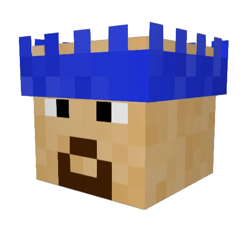 Xenchion Minecraft avatar head, 3D render