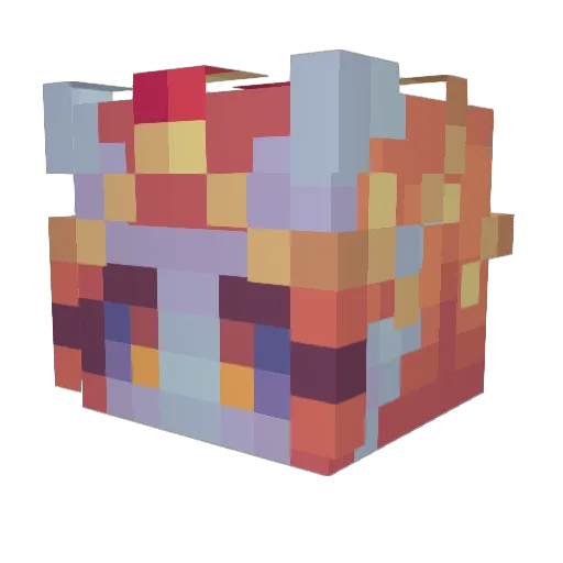 Xendress Minecraft avatar head, 3D render