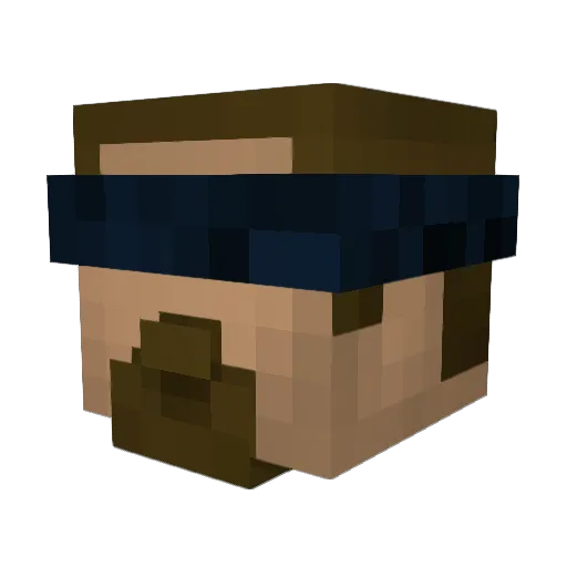 Xendros Minecraft avatar head, 3D render