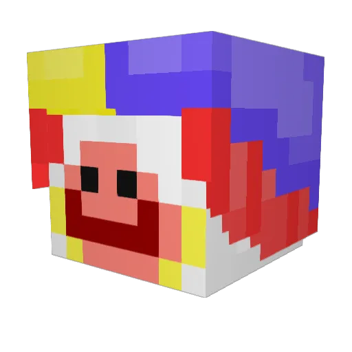Xenell Minecraft avatar head, 3D render