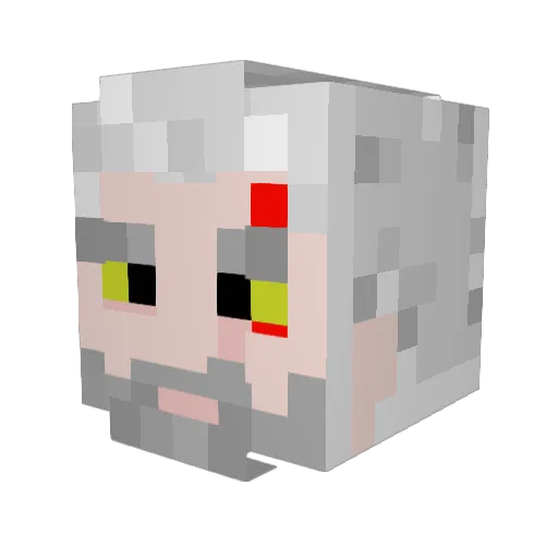 Xeneon16 Minecraft avatar head, 3D render
