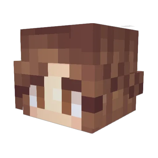 Xenes_Redne Minecraft avatar head, 3D render