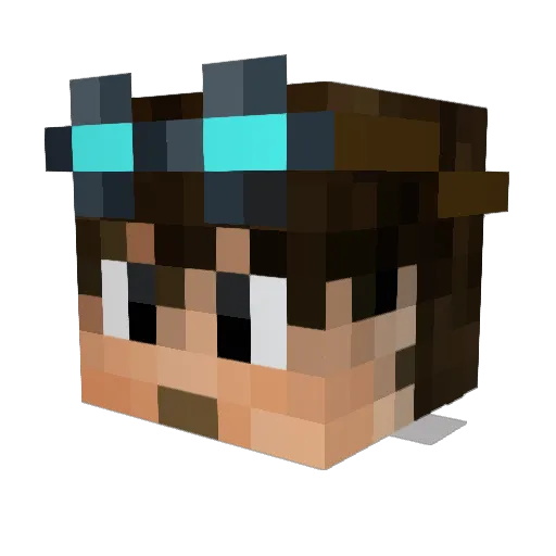 Xenethar Minecraft avatar head, 3D render