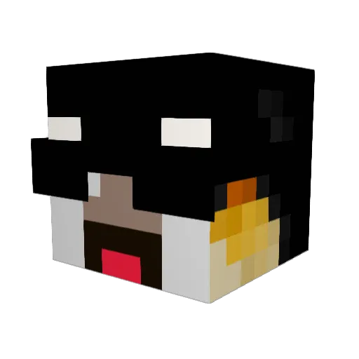 Xenight Minecraft avatar head, 3D render
