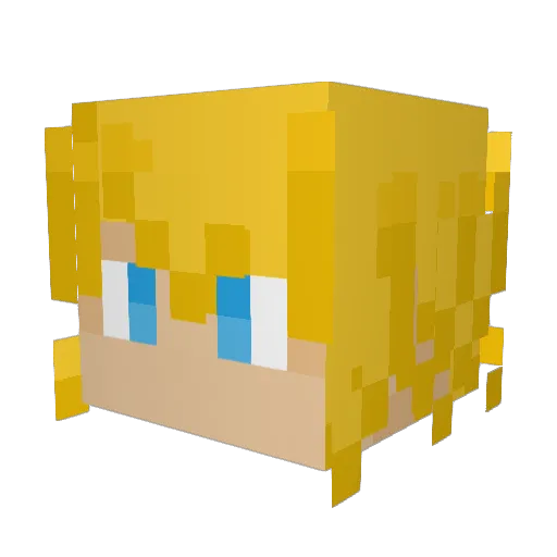 Xeninia Minecraft avatar head, 3D render