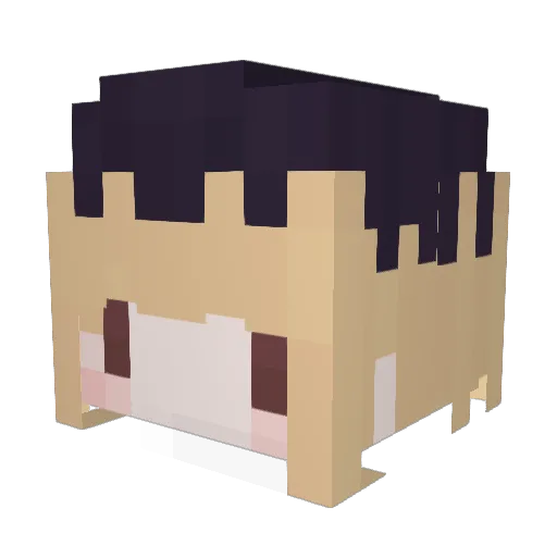 Xennzai Minecraft avatar head, 3D render