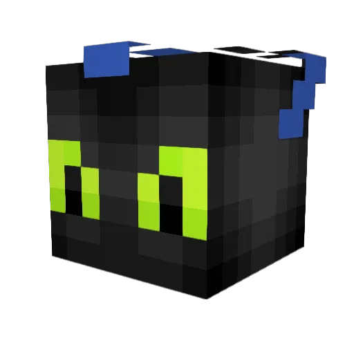 XenoAlien Minecraft avatar head, 3D render