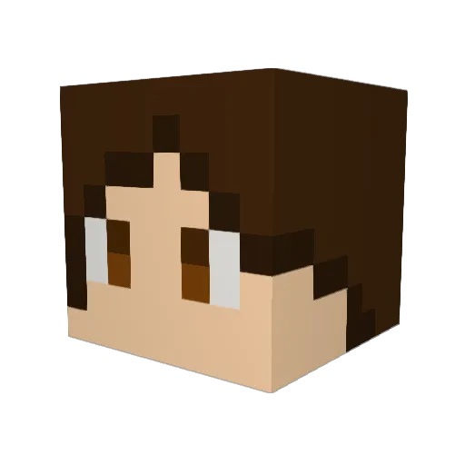 XenoBeth Minecraft avatar head, 3D render