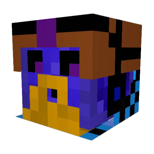 XenoJumper Minecraft avatar head, 3D render