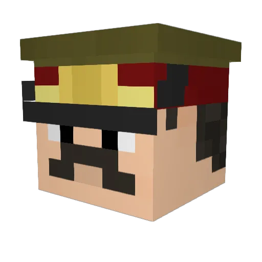 XenoKala Minecraft avatar head, 3D render