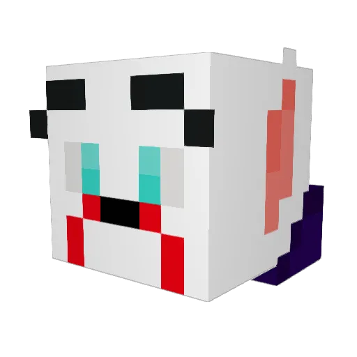 XenoXavier Minecraft avatar head, 3D render