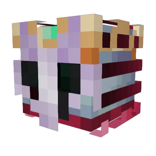 Xenolane Minecraft avatar head, 3D render
