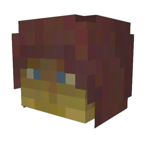 Xenolith Minecraft avatar head, 3D render