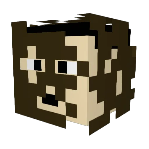 Xenom0rph Minecraft avatar head, 3D render