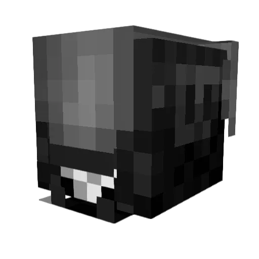 Xenomorph_Raven Minecraft avatar head, 3D render