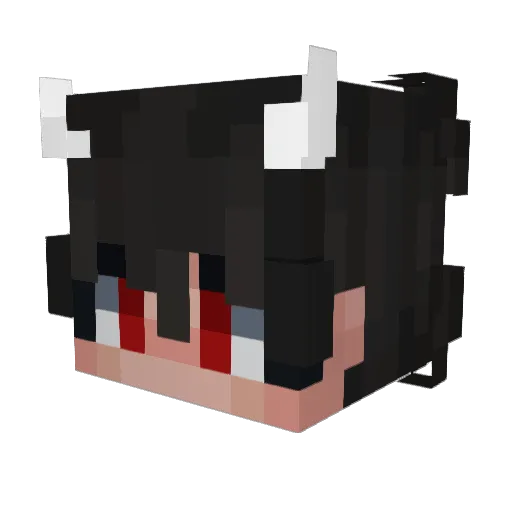 Xenomytho Minecraft avatar head, 3D render