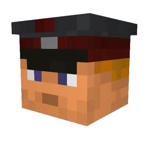 Xenon107 Minecraft avatar head, 3D render