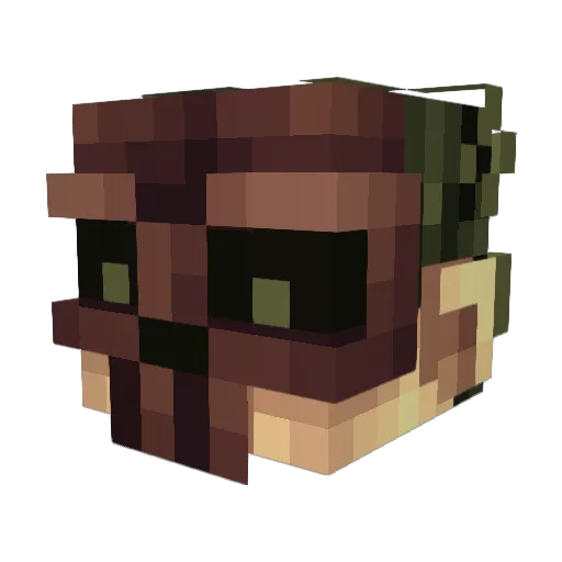 XenonBlue Minecraft avatar head, 3D render