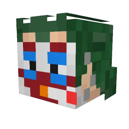 XenonReaction Minecraft avatar head, 3D render