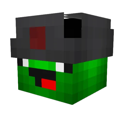 Xenondrgn Minecraft avatar head, 3D render