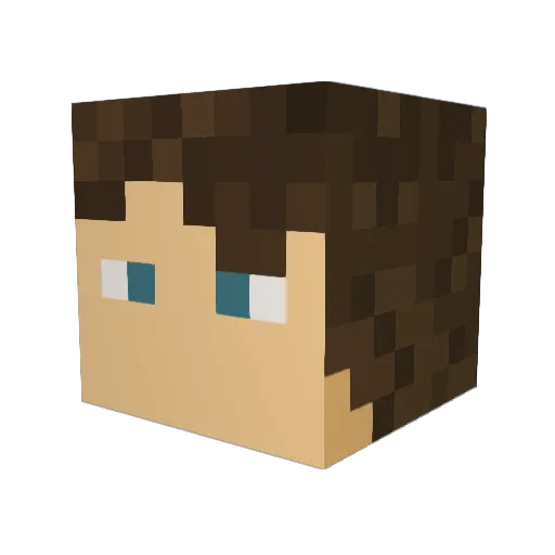 Xenonoid Minecraft avatar head, 3D render