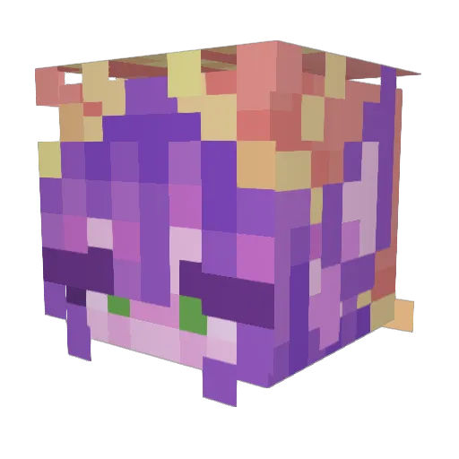 Xenoplague Minecraft avatar head, 3D render