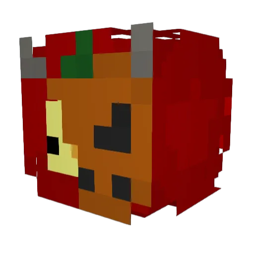 XenopusAlbino Minecraft avatar head, 3D render