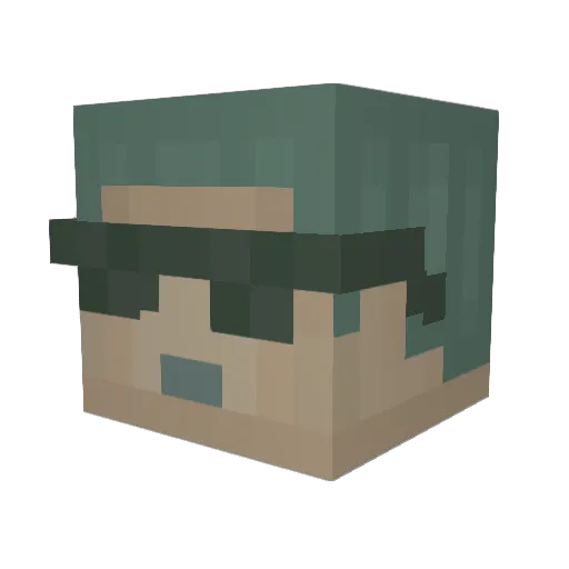 Xenos77 Minecraft avatar head, 3D render
