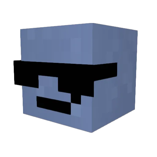 Xenoshot Minecraft avatar head, 3D render