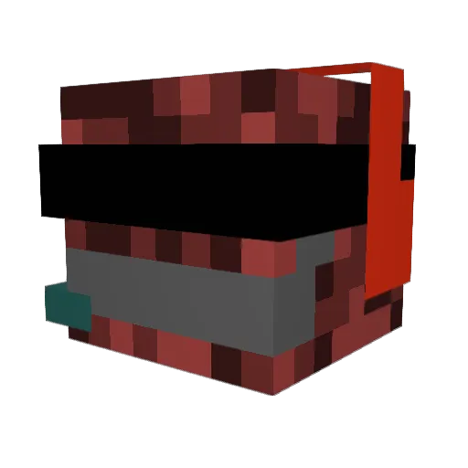 Xenoson Minecraft avatar head, 3D render