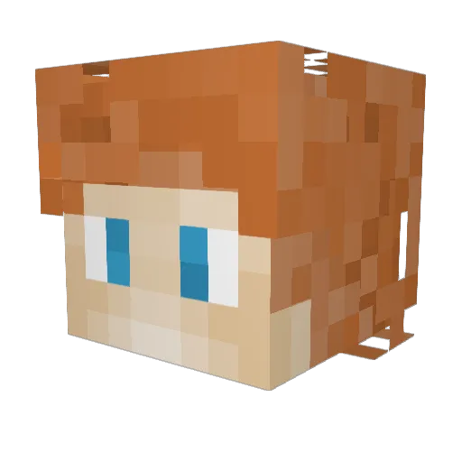 Xenotastic Minecraft avatar head, 3D render