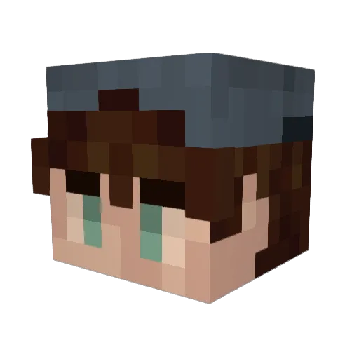 Xenox24 Minecraft avatar head, 3D render