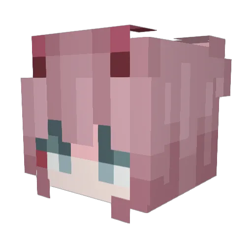 Xenox Minecraft avatar head, 3D render