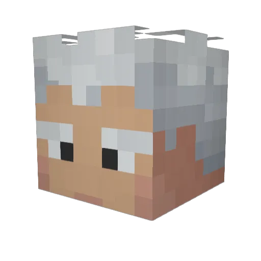 Xenright Minecraft avatar head, 3D render