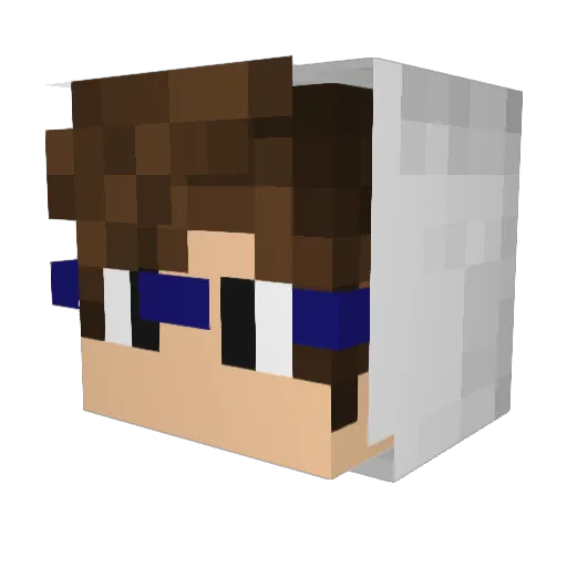 Xensan Minecraft avatar head, 3D render