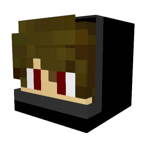 Xentray Minecraft avatar head, 3D render