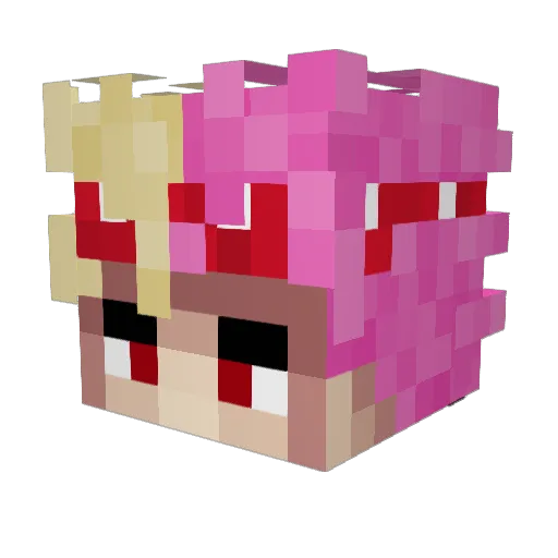 Xeo23B Minecraft avatar head, 3D render