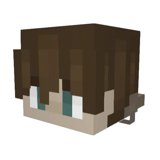 Xeocc Minecraft avatar head, 3D render